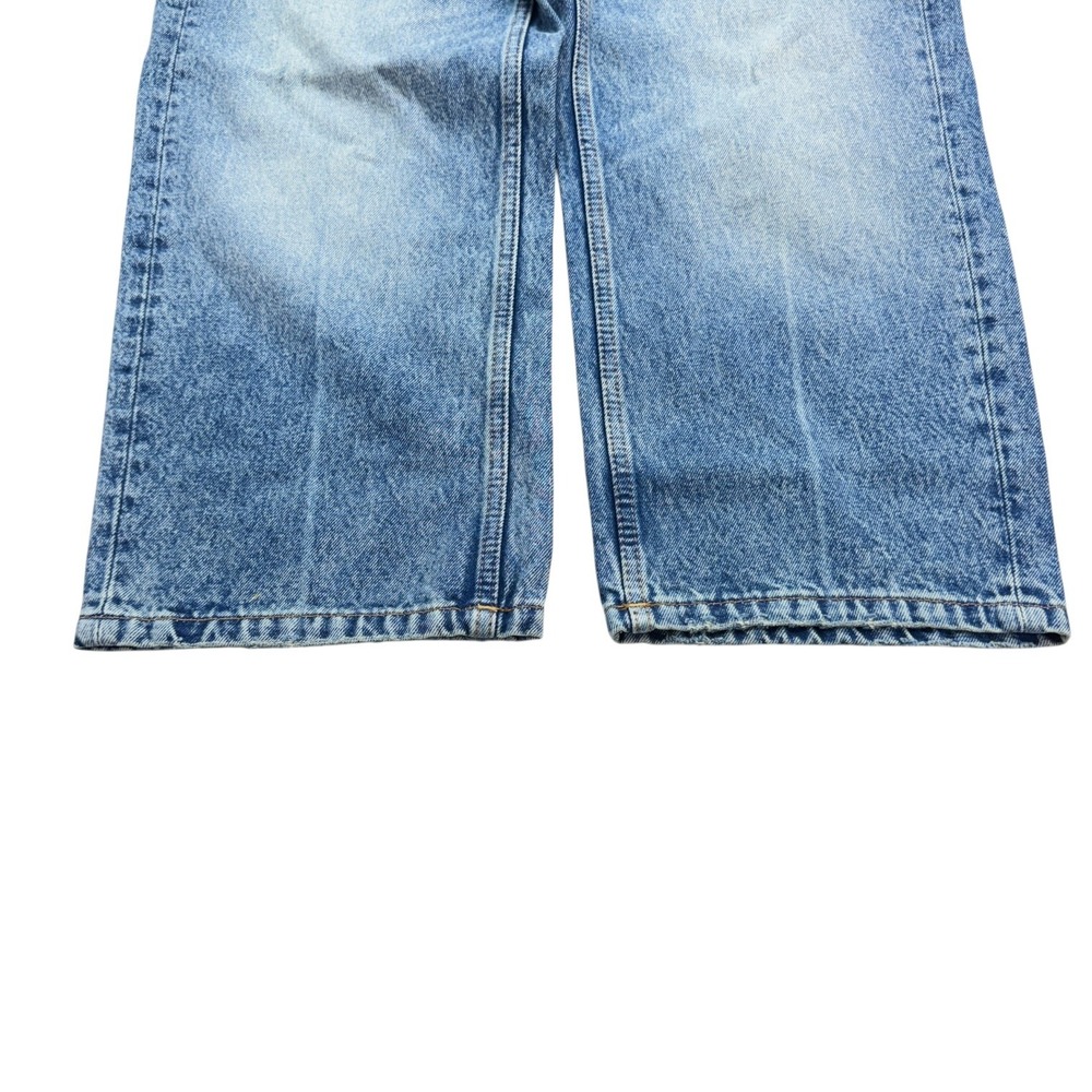 Free People Deep Trance Dropped Boyfriend Jeans Women's 27 Blue Low Rise Crop - Picture 7 of 14